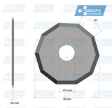 Zünd Z51 Rotationsmesser, zehneckige Klinge, 3910336 – Ersatz